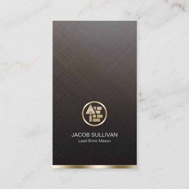 Carte De Visite Construction de maçonnerie en brique de pierre Mas (Devant)