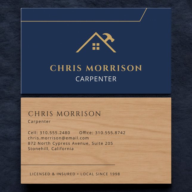 Carte De Visite Construction de Maison Menuiserie Charpente (Créateur téléchargé)