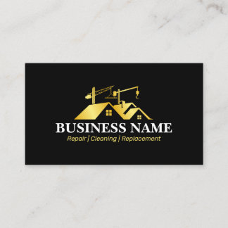 Carte De Visite Construction de maisons Black Gold