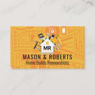 Carte De Visite Construction de maisons Outils de construction