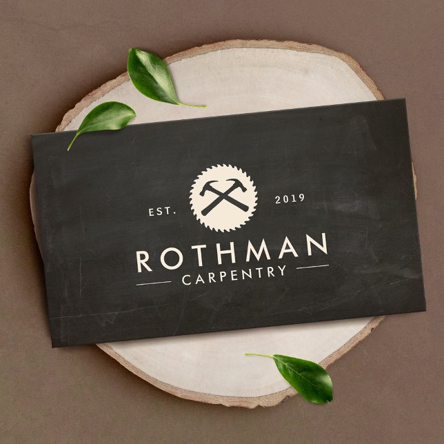 Carte De Visite Construction de marteaux de charpentier de charpen (Créateur téléchargé)