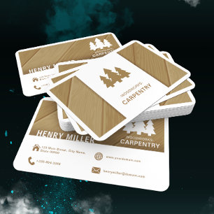 Carte De Visite Construction de menuiserie en bois rustique