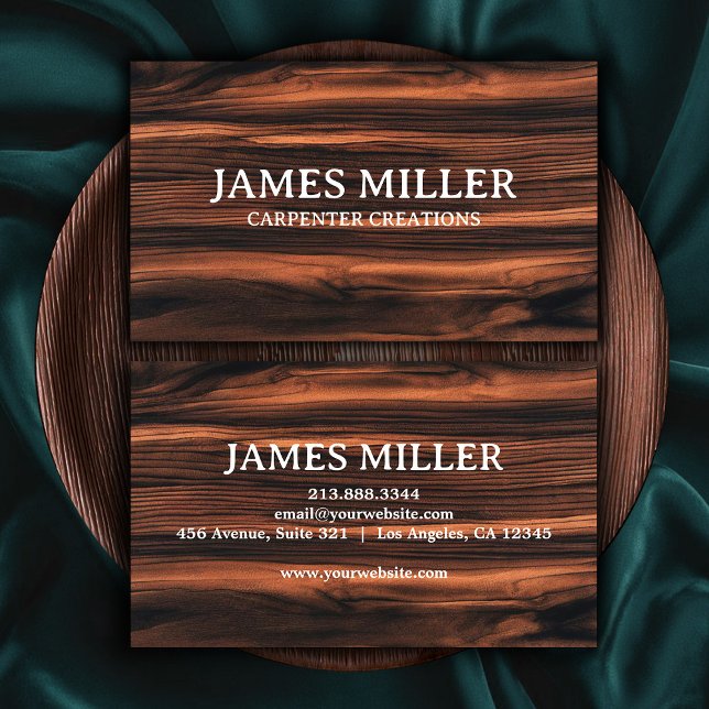 Carte De Visite Construction de menuiserie professionnelle tendanc (Créateur téléchargé)