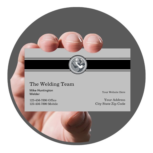 Carte De Visite Construction de soudure moderne rétro (Créateur téléchargé)