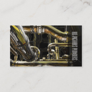 Carte De Visite Construction d'entrepreneur de plombier de réseau
