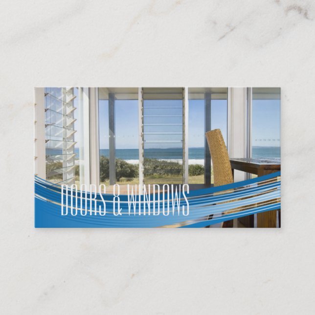 Carte De Visite Construction des installateurs de portes et fenêtr (Devant)