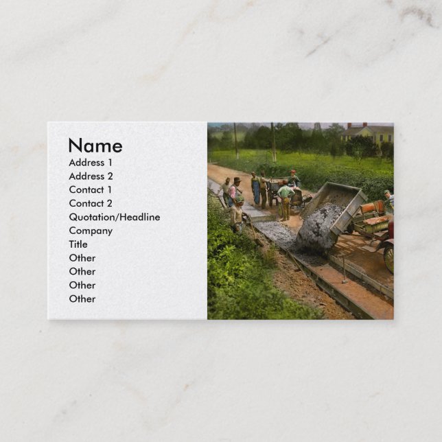 Carte De Visite Construction - Dumping facilité 1925 (Devant)