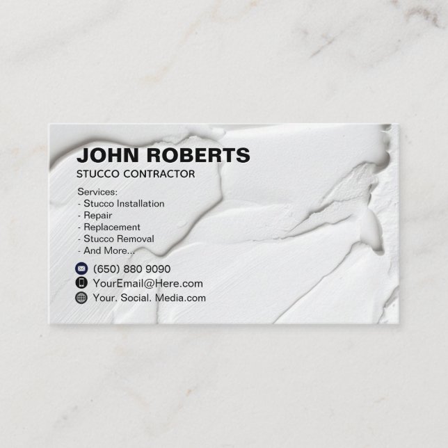 Carte De Visite Construction en stuc (Devant)