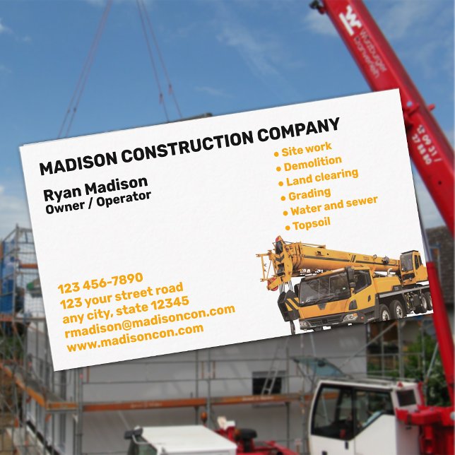 Carte De Visite Construction | Entrepreneur (Créateur téléchargé)