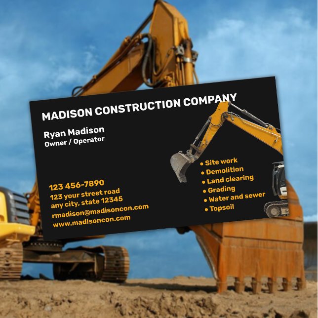 Carte De Visite Construction | Entrepreneur (Créateur téléchargé)