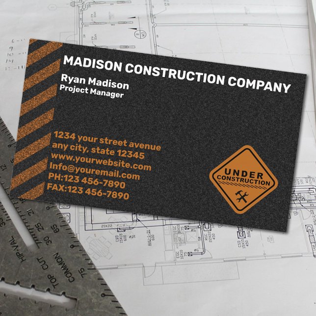 Carte De Visite Construction | Entrepreneur (Créateur téléchargé)