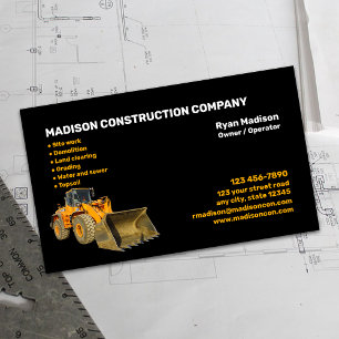 Carte De Visite Construction Entrepreneur