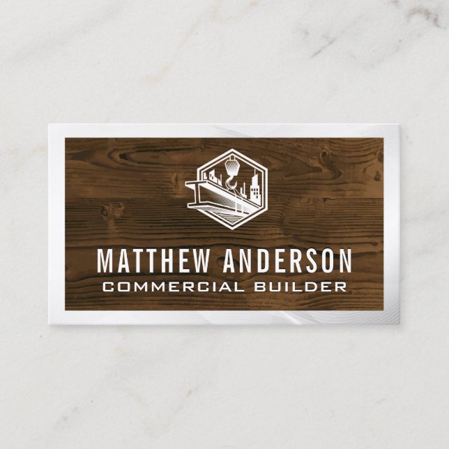 Carte De Visite Construction | Entrepreneur général | Travailleur  (Devant)