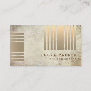 Carte De Visite Construction géométrique Retro Marble Gold