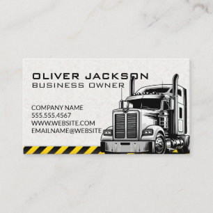 Carte De Visite Construction   Illustration de semi-remorque