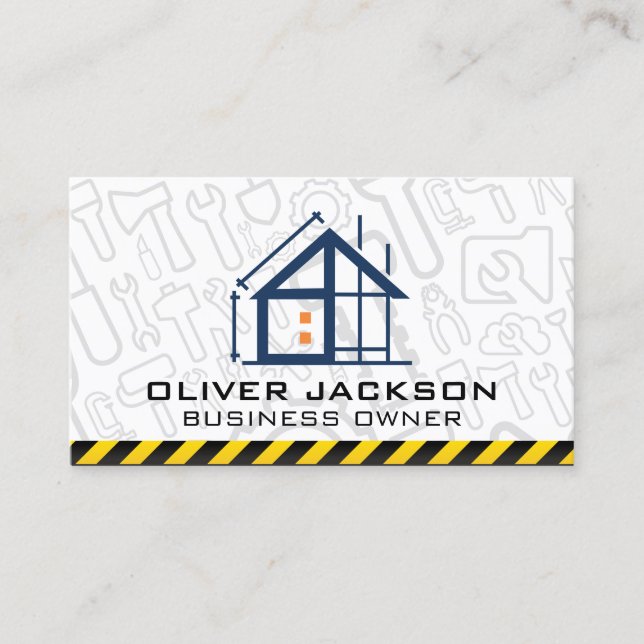 Carte De Visite Construction | Ingénieur | Architecte (Devant)