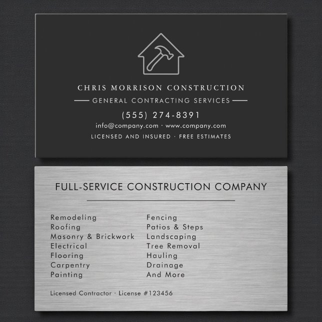 Carte De Visite Construction métallique industrielle de luxe (Créateur téléchargé)