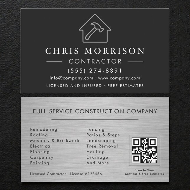 Carte de visite construction métallique Noir Argen (Créateur téléchargé)