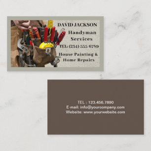 Carte De Visite Construction moderne Handyman Carpenter