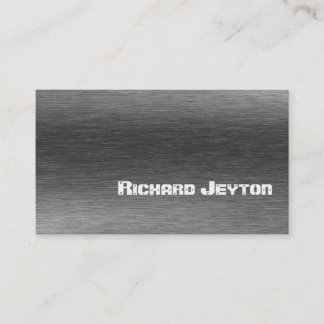 Carte De Visite Construction noir gris métal personnalisé