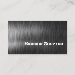 Carte De Visite Construction noir gris métal personnalisé