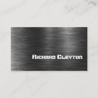 Carte De Visite Construction noir gris métal personnalisé