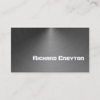 Carte De Visite Construction noir gris métal personnalisé