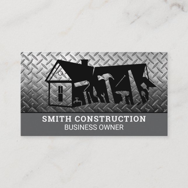 Carte De Visite Construction | Outils main | Acier (Devant)