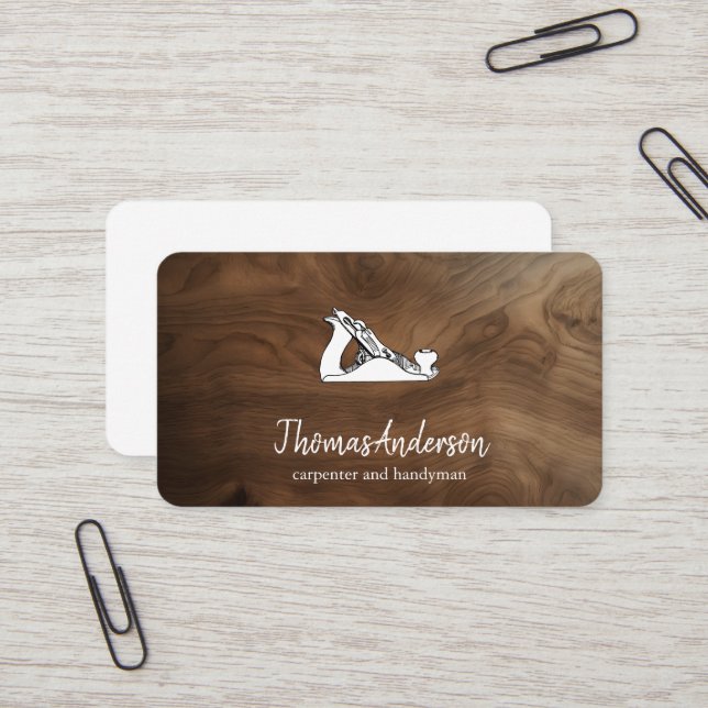 Carte De Visite Construction personnalisée professionnelle (Devant/Arrière en situation)