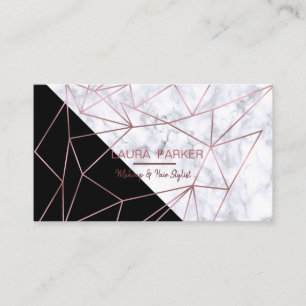 Carte De Visite Construction professionnelle en marbre doré Rose g