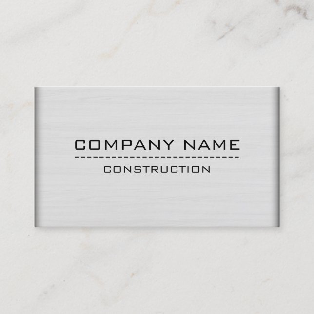 Carte De Visite Construction Professionnelle Moderne Bois Blanc (Devant)