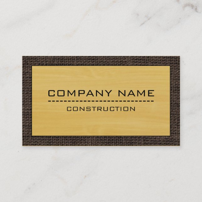 Carte De Visite Construction professionnelle Moderne Bois d'or #2 (Devant)