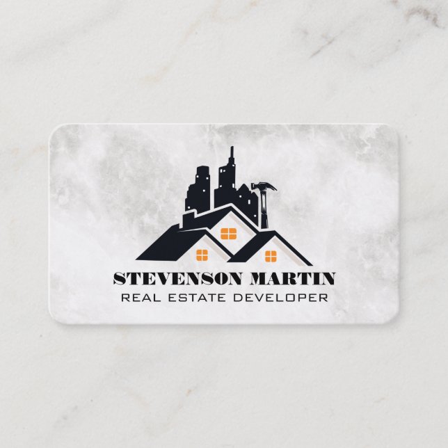 Carte De Visite Construction | Propriétés | Immobilier (Devant)