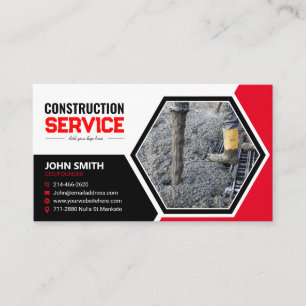 Carte De Visite Construction, remodelage, béton, Toiture, Construc