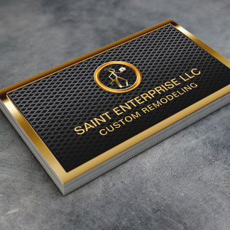 Carte De Visite Construction remodelage personnalisé logo or métal