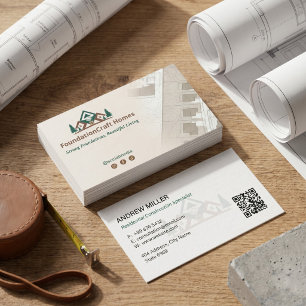 Carte De Visite Construction résidentielle Brown Drafter