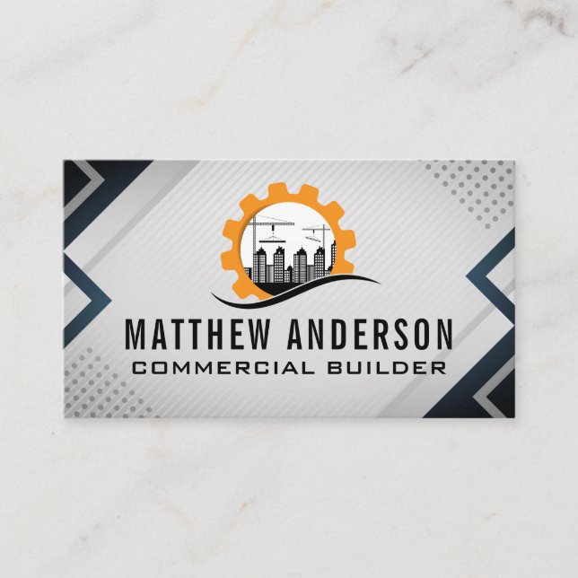 Carte De Visite Construction Site | Builder | Engineer (Devant)