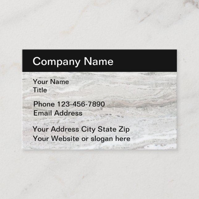 Carte De Visite Construction Style Moderne (Devant)