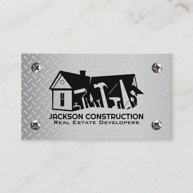 Carte De Visite Construction Tools | Home Builder (Devant)