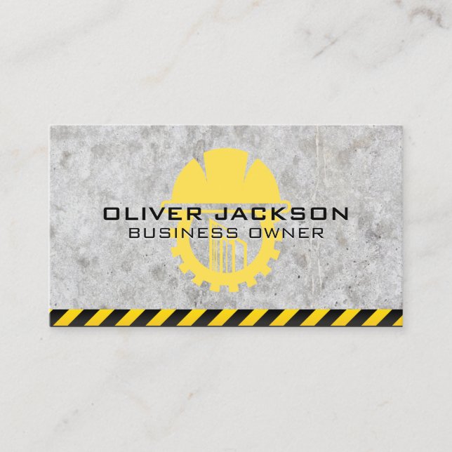 Carte De Visite Construction | Travailleur de la classe ouvrière (Devant)