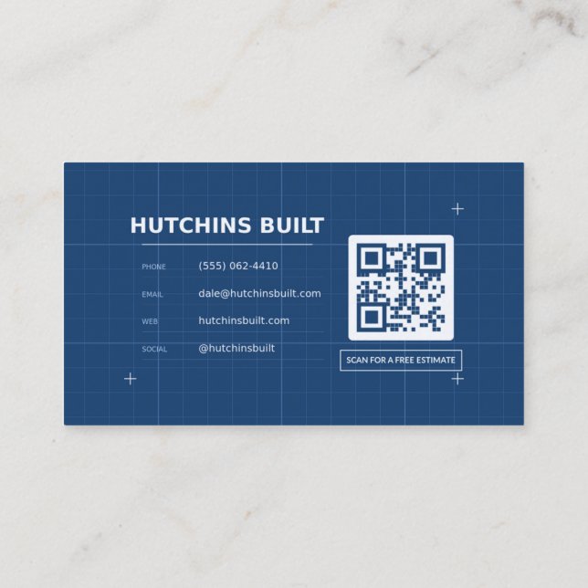 Carte De Visite Construire (Dos)