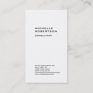 Carte De Visite Consultant à tendance blanche verticale