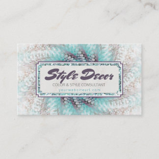 Carte De Visite Consultant | Aqua Purple Abstrait Swirl