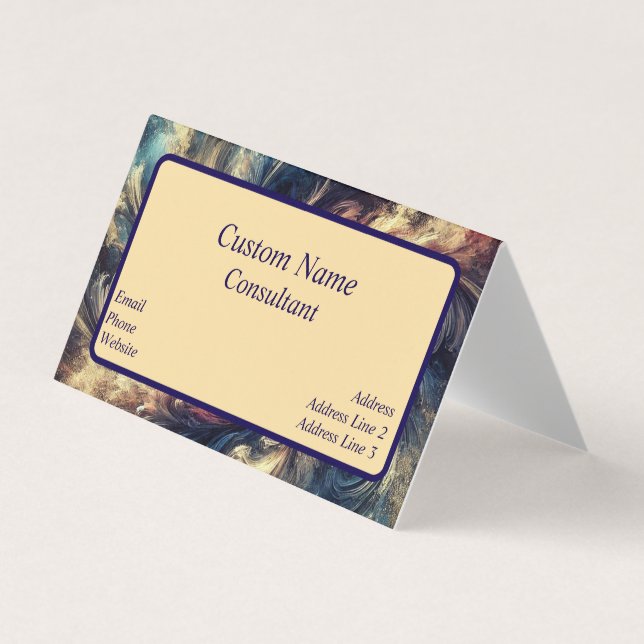 Carte De Visite Consultant Art Abstrait moderne (Devant)