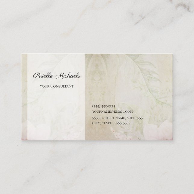 Carte De Visite Consultant Botanique Neutre (Devant)
