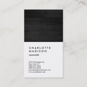 Carte De Visite Consultant Branché Blanc Bois Gris Professionnel