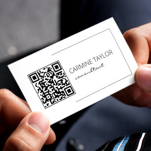 Carte De Visite Consultant Code QR Moderne