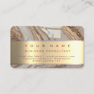 Carte De Visite Consultant Commercial Professionnel Marbre Doré