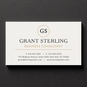 Carte De Visite Consultant d'affaires White Gold Luxury