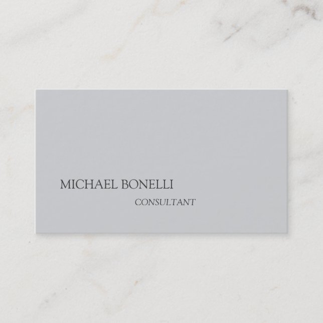 Carte De Visite Consultant de fond gris moderne unique (Devant)
